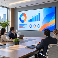Mur vidéo LED intérieur HD P1.25 ultra-fin à connexion sans soudure pour salle de réunion d'entreprise