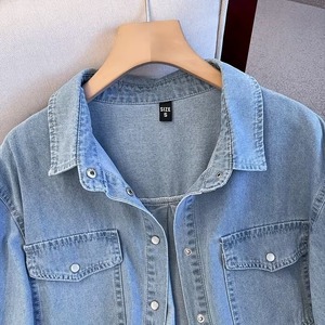เสื้อเชิ้ตเดนิมพรีเมียมสำหรับผู้ชาย แขนยาว ผ้าทวิลย้อมเส้นด้าย เป็นมิตรต่อสิ่งแวดล้อม กันยับ แห้งเร็ว ระบายอากาศได้ดี สีพื้น คลาสสิค ลำลอง OEM 220 กรัม - Product Image 2