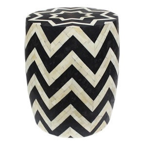 Taburete de mesa de tocador de madera India maciza de diseño moderno hecho a mano, muebles para el hogar con incrustaciones de hueso Floral gris claro de calidad superior - Product Image 3