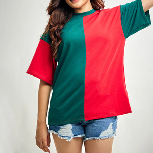 เสื้อยืดเรียบง่ายแฟชั่นคลาสสิก ไซส์ใหญ่ ผ้าฝ้าย เสื้อยืดโอเวอร์ไซส์ ระบายอากาศได้ดี เสื้อยืดฮิปฮอปผู้หญิง เสื้อยืดผู้หญิง ผ้าฝ้าย - Product Image 1