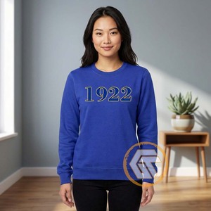 Sweat-shirt pour femme personnalisé en coton molletonné brodé Sigma Gamma Rho, uni, décontracté, de haute qualité, pour sororité - Product Image 2