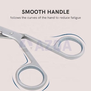 Professional Stainless Steel Scissor Style Eyebrow Tweezers For Precise Plucking And <b>Ingrown</b> <b>Hair</b> <b>Removal</b> Perfect Grip - Product Image 3