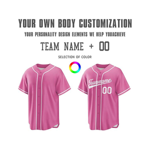 Personnalisez votre propre maillot de baseball avec impression par transfert thermique, 100% polyester, séchage rapide, respirant, entièrement boutonné. - Product Image 5