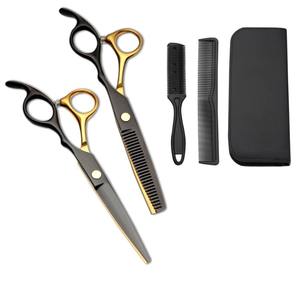 New Durable Blunt Barber <b>Thinning</b> Shears Kit <b>Mirror</b> Polish Stainless Steel Scissors Set Short Handle Comb Lightweight - Product Image 5