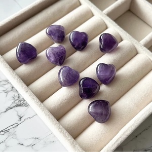 Cristal de Amatista Chevron Natural en Forma de Corazón, Pulido a Mano, Gema Curativa Púrpura para Feng Shui, Meditación, Reiki, Chakra, Decoración Energética - Product Image 3