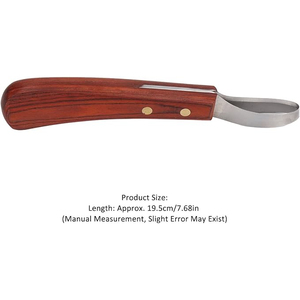 Instrumentos Veterinarios Seguros y Confiables para Uso a Largo Plazo: Recortadora con Cuchillas de Acero Inoxidable y Mango de Madera, Cuchillos para Pezuñas - Product Image 5