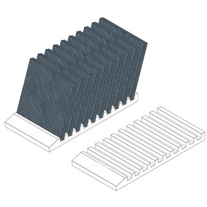 Exhibidor de Azulejos Cuadrado Horizontal de Metal Resistente y Pulido para Tiendas de Conveniencia - Product Image 2