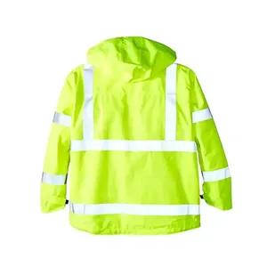 Ropa de Trabajo de Invierno Impermeable de Poliéster/Algodón, Chaqueta de Seguridad para Trabajadores, Unisex, Alta Visibilidad, Personalizable, para Construcción - Product Image 3