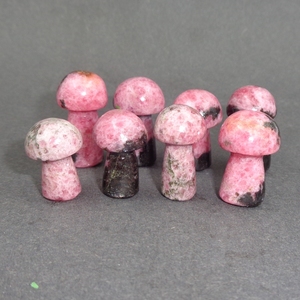 Chakralume naturel en rhodonite sculpté en forme de champignon, cristal rose de guérison pour la méditation Reiki, décoration Feng Shui, vente en gros Rajasthan - Product Image 3
