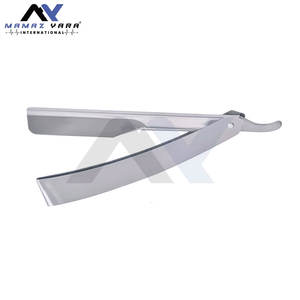 Navajas de afeitar de acero inoxidable para barbería, tipo Shavette con bloqueo deslizante, de un solo filo, para afeitar barba, bigote, cuello y cabeza. - Product Image 6