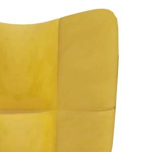Fauteuil de salon relaxant jaune moutarde - Product Image 6