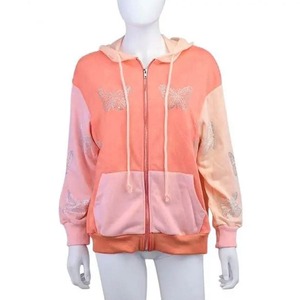 Sweat-shirts à capuche zippés en polaire épais pour hommes, best-sellers de l'hiver, en vente à prix réduits, sweats à capuche unisexes avec strass - Product Image 6