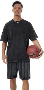 T-shirt oversize vintage délavé pour femme, hauts amples de sport à manches courtes, streetwear, t-shirt homme, nouveaux designs personnalisables - Product Image 4