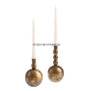 Brass <b>Candle</b> Stand Set Perforated Gold Finish Home Decoration Durable Metal Holders <b>Wedding</b> And Parties Table Centerpiece Decor - Product Image 2