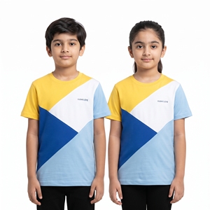 Camisetas de Cuello Redondo de Cuatro Colores para Niños Unisex, Camisetas de Manga Corta para Niños y Niñas, Ropa Personalizada - Product Image 5