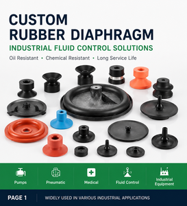 Diaphragme en caoutchouc personnalisé, contrôle des fluides industriels, joint en caoutchouc, fabricant OEM - Product Image 2