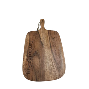 <b>Oak</b> Spire Board Wooden Chopping Board Rectangle Shape With Handle Turn To The Sun Engraved Kitchen Cutting <b>Block</b> Accessories - Product Image 1