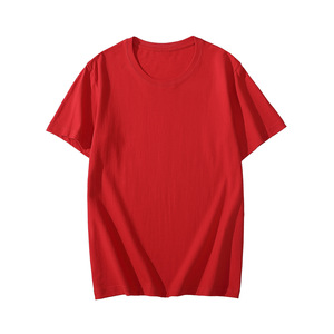 T-shirt col côtelé en coton 150g personnalisé OEM, couleur unie, teint en pièce, coupe oversize pour homme - Product Image 6