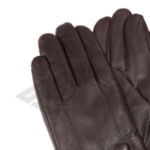 Guantes de Cuero Marrón para Mujer, de Piel de Oveja, de Marca, para Invierno, Diseño de Fabricante, para Motocicleta, Moda y Vestir - Product Image 3