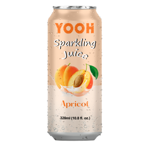 Jus pétillant d'abricot YOOH 320ml, boisson fruitée gazeuse en conserve - Product Image 1