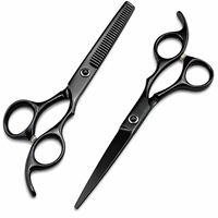 Ciseaux de coiffure professionnels de 6 pouces pour la coupe et l'éclaircissement des cheveux, ensemble de ciseaux de barbier