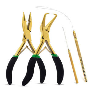 Kit de pinces à extensions de cheveux en acier inoxydable avec ouvre-micro-anneaux, outil de sertissage et d'élimination pour salon et usage domestique - Product Image 2