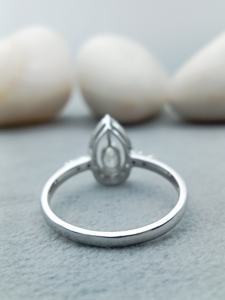 D'VINS JEWELS White Pear Cut Diamond Engagement <b>Ring</b> 925 Silver Claw Setting Women's Classic <b>Fine</b> Jewelry Set IGI Certified - Product Image 3