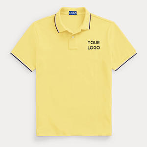 Camisa polo de algodón amarilla para hombre - Product Image 1