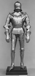 Armadura medieval de la mejor calidad, tipo Sugarloaf, en acero dulce de calibre 18, con acabado pulido, tamaño completo, aproximadamente 7 pies, con acabado pulido. - Product Image 3