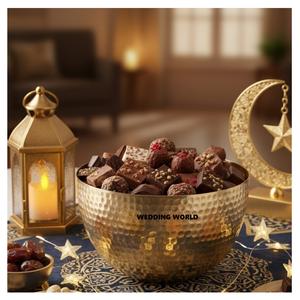 Bol à chocolat en métal doré martelé, forme ronde, design élégant, taille personnalisée, nouveau bol à chocolat design. - Product Image 1