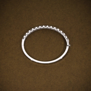 Pulsera de tenis de lujo con 50 diamantes redondos brillantes cultivados en laboratorio, certificados por IGI, en oro de 14K, elegante joya para bodas y fiestas. - Product Image 5