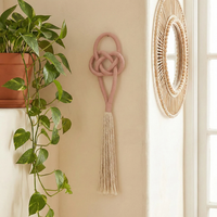 Décoration murale en macramé avec nœud celtique personnalisé, corde en coton, style nautique bohème, art abstrait noir et blanc, cadeau de mariage unique