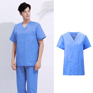 Ensemble de blouses et pantalons de sport Tropic Edge imprimés blancs avec fermeture éclair, tenue médicale unisexe en polyester anti-grippes pour professionnels de la santé - Product Image 5