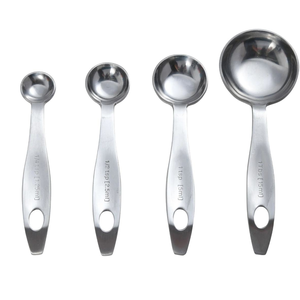 Heavy Duty Stainless Steel Measuring Spoons Set 4 Pieces <b>Engraved</b> Metric/US Measurements <b>Tools</b> for Dry and Liquid Ingredients - Product Image 1