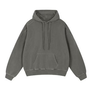 Corporate Apparel Solutions Snow Washed <b>Tape</b> Raw <b>Edge</b> Hoodie Men's Cotton Polyester Fleece Fabric French Terry Casual - Product Image 4