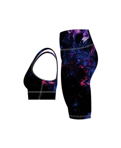 Ensemble de yoga sans couture pour femmes, respirant, antibactérien, séchage rapide, avec soutien-gorge de sport et short taille moyenne, coussinets de poitrine intégrés, vente en gros personnalisée - Product Image 5