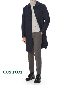 Men's Long Safari <b>Jacket</b> Solid Color Turn-down Collar Waterproof Canvas Material <b>Smart</b> <b>Casual</b> Autumn Wear - Product Image 4
