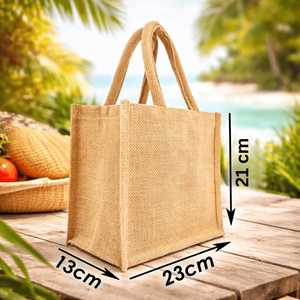 Bolsa de Regalo de Lona Económica de Tamaño Mediano |   Bolsa de Compras Reutilizable para Hipermercado |   Logotipo Personalizado Impreso |   Cadenas con Borlas | - Product Image 6