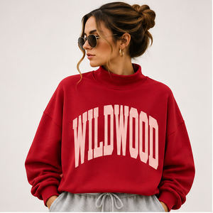 เสื้อสเวตเชิ้ตคอเต่าปักลายเชนิลล์แบบสั่งทำพิเศษจาก Wildwood Super Sale เนื้อผ้าหนานุ่มสบาย เหมาะสำหรับวันพักผ่อนริมชายหาด ท่องเที่ยว หรือใส่ลำลองสำหรับผู้หญิง - Product Image 1