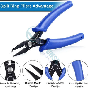 Alicates Profesionales para Anillos Partidos, Herramienta de Joyería con Punta Fina, Abridor de Anillos de Acero Inoxidable para Fabricantes de Joyería DIY - Product Image 2