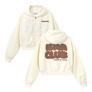 Sudadera con capucha unisex de invierno, corte holgado, fabricada en Vietnam, con cremallera, servicio OEM personalizado, bordado, estampado, teñido liso, estilo streetwear, con letras - Product Image 4