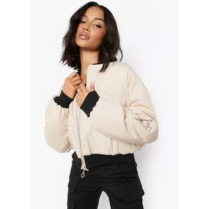 Custom Women's Bomber Windbreaker <b>Jackets</b> Premium Quality Customized Color 100% Polyester Cropped Bomber <b>Jackets</b> - Product Image 3