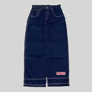 กางเกงยีนส์ฮิปฮอปทรงหลวมสไตล์สตรีทแวร์ กางเกงขายาวทรงหลวมสำหรับผู้ชายและผู้หญิง กางเกงยีนส์ทรงบอยเฟรนด์โอเวอร์ไซส์ กางเกงยีนส์เดนิม - Product Image 2