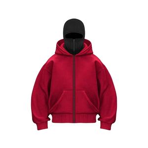 Sweat-shirt à double capuche de haute qualité Automne-Hiver 2026, populaire, doublé polaire, avec fermeture éclair, pour hommes et femmes, Pakistan - Product Image 1