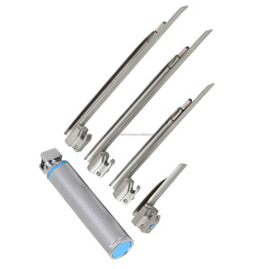 Laringoscopio Eléctrico Profesional de Grado Médico, de Acero Inoxidable, con LED, 4 Hojas Rectas Miller, Kit de Intubación ORL, CE ISO OEM - Product Image 3