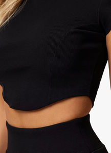 Women’s Summer Baby Tee Crop <b>Top</b> 100% Cotton Sexy Slim Fit Blank Plain Breathable T Shirt High Quality - Product Image 6