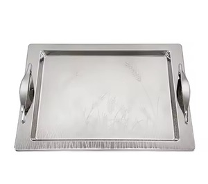 Bandeja de Metal Decorativa Clásica para Servir Chocolate y Postres, Bandeja Elegante para Exhibir Dulces, Centro de Mesa para Eventos - Product Image 6