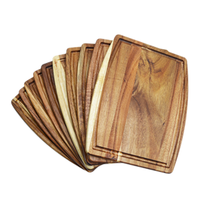 Planche à découper rectangulaire en bambou VietChoice, ustensiles de cuisine, passe au lave-vaisselle, surface de coupe polie anti-odeur - Product Image 4