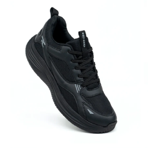 Sneakers de marche noires actives pour hommes, chaussures de sport légères, respirantes, à lacets, semelle amortie - Product Image 5