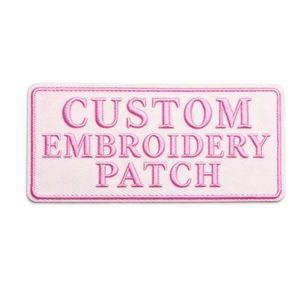Écusson brodé personnalisé par le fabricant, en tissu tissé, forme ronde, logo 100% entièrement brodé, thermocollant, broderie 3D - Product Image 2
